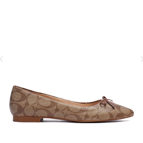 Coach ANNABEL BALLET COACH C2913 KHAKI/SADDLE 6 Flats - Picture 7 of 10